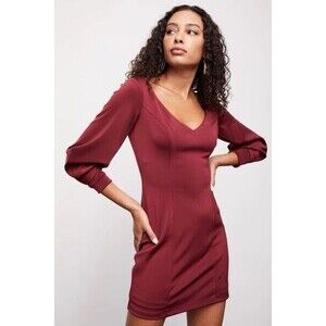 NWT $238 Bailey 44 Lena Mini Short Dress Cabernet Red Women’s Small